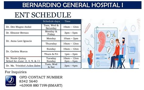 bernardino general hospital doctors schedule 2024